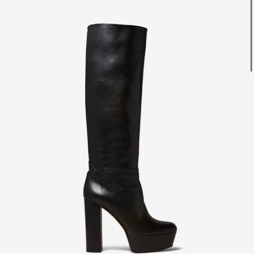 Tamara Mellon  Black Platform Heeled Boots